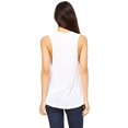 thumbnail image 2 of Bella Canvas Womens Flowy Scoop Blended Muscle Tank, L, White Slub, 2 of 2