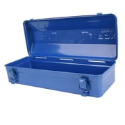 Portable Storage Box, Blue Toolbox Metal Structure High Load Bearing Portable Tool Storage Organizer for Workshop Garage Car Job Site