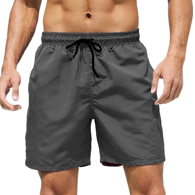 Besolor Men's Summer Swim Trunks Drawstring Quick Dry Board Shorts Bathing Suit with Mesh Lining Surfing Beach Shorts