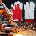 thumbnail image 1 of Welding Gloves Leather Wear Resistant Protective Glove Heat Insulation Comfortable, 1 of 6