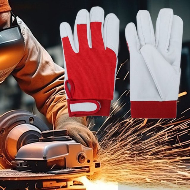 Welding Gloves Leather Wear Resistant Protective Glove Heat Insulation Comfortable