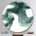thumbnail image 3 of Designart 'Gouache Green on Gray II' Geometric Metal Circle Wall Art, 3 of 3