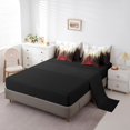 thumbnail image 3 of YST, Graffiti Ombre, Bedding Comforter Set, 7-Piece, Abstract Gradient, Modern Contemporary, Burgundy, Gold Metallic, King Size, 3 of 4