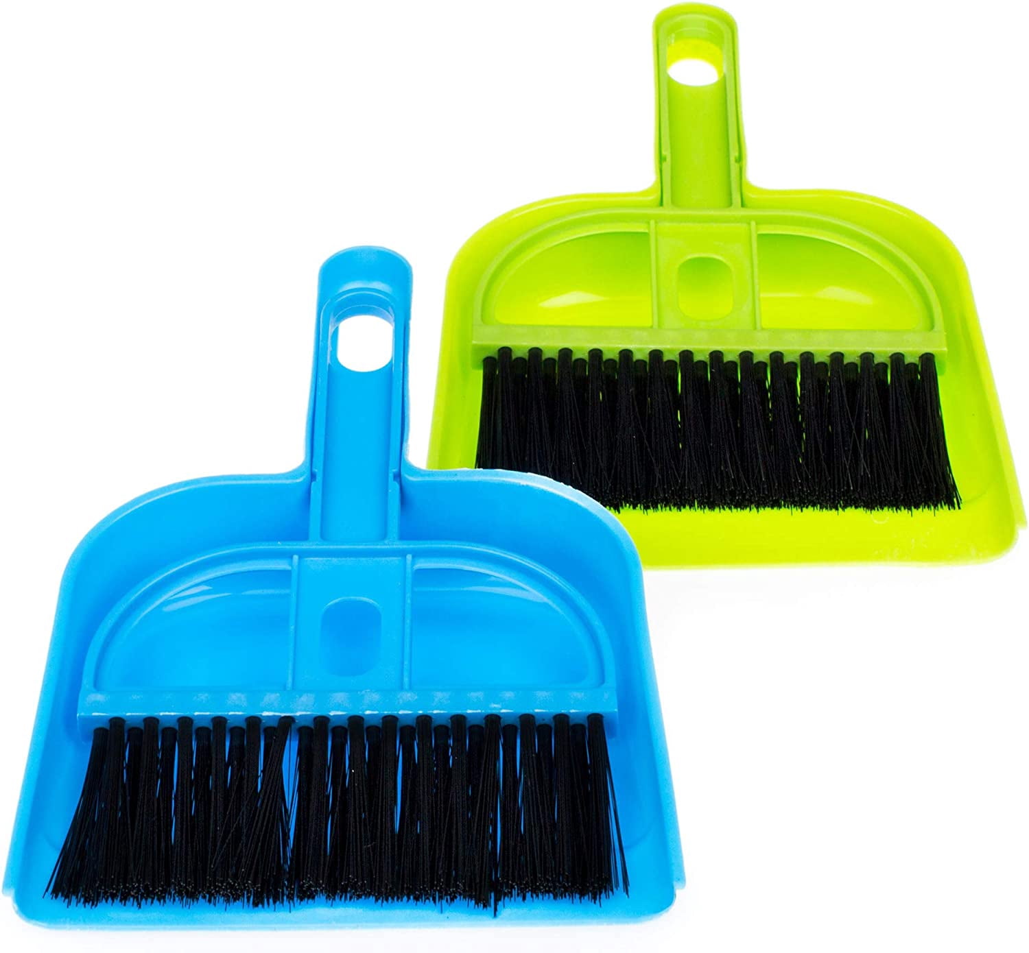 SURJDE Broom and dust pan Set, Dust Brush and Dust pan Small Set, Hand Brush, Hand Broom, Broom and Dustpan Small Set (Pack of 2)