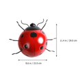 thumbnail image 2 of 1 Pce Grand Pendentif Coccinelle en Fer Simulation Ornement de Jardin Cour, 2 of 10