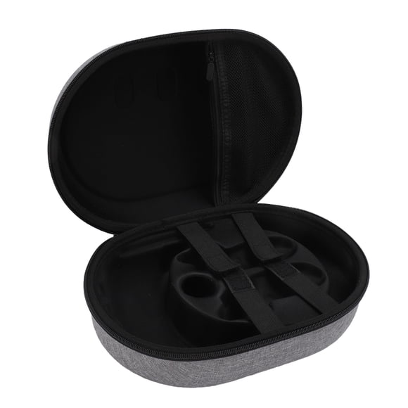 Headset VR Headset Case EVA TPU Reinforced Dual Zipper Design Grey Shock Absorption Lightweight VR Headset Carrying Case For Meta Quest 3