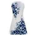 thumbnail image 4 of UPPADA Robes d'Été de Plage pour Femmes Vacances Sortie de Plage Robe Midi Boutonnée Sans Manches Bohème à Fleurs Robe d'Été Col en V Coupe Ample Commandes Précédentes Passées Multicolore,TG, 4 of 6