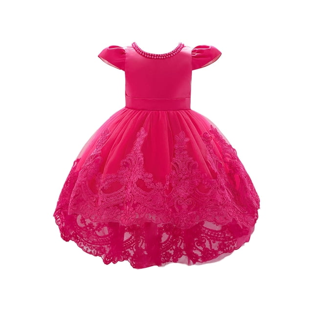 Robe Formelle pour Filles à Manches Bouffantes, Robe de Bal, Robe en Tulle pour Tout-Petits, Robe pour Petite Fille, pour Filles de 18 à 24 Mois