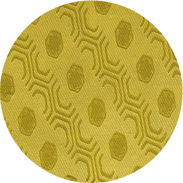 Ahgly Company Tapis de Zone Rond Lavable en Machine Intérieur Transitionnel Brun Doré Foncé, 4 Pieds Rond