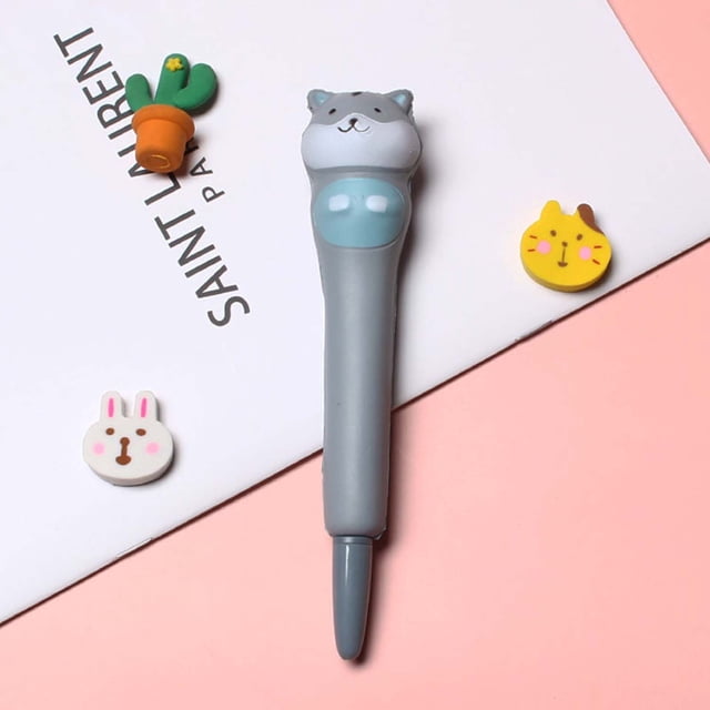 EGNMCR Soft Decompression Student Calligraphy Pen With Exchangeable Elastic Pen slow rebound pen
