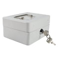 thumbnail image 3 of 1 Pce Mini Fer Portable Verrouillable Argent Pièces Coffre-Fort Boîte de Sécurité Domestique (Blanc), 3 of 5