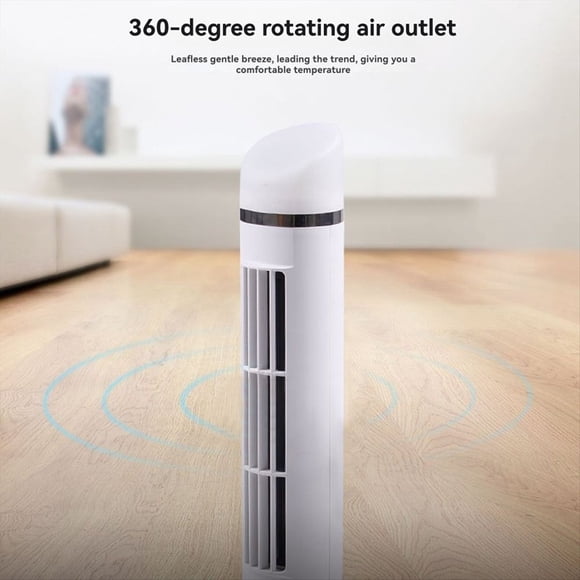 LED Tower Fan 2 Gear Speed Stand Up Tower Fan Portable Electric Floor Fan for Living Room Bedroom Black