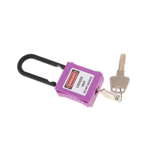 Baohd PL38-KD 38 mm Cadenas de Sécurité Incurvé en PVC Violet