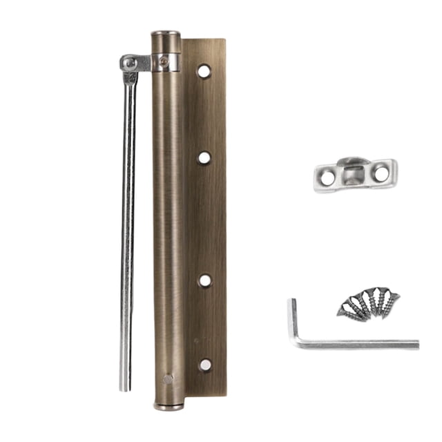 Ensemble de Fermeture Automatique de Porte en Acier Inoxydable de Haute Qualité Angle d'Ouverture 150°, Réglable, avec Bras de Levier et Vis