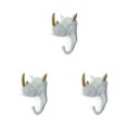thumbnail image 4 of Wweixi Coat Hooks Easy To Install And Wide Application For Added In Daily Life White gold (rhino) 3Set, 4 of 6