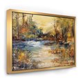 thumbnail image 1 of Designart - Peinture à l'Huile Ruisseau dans la Forêt - Impression sur Toile Encadrée, 1 of 3
