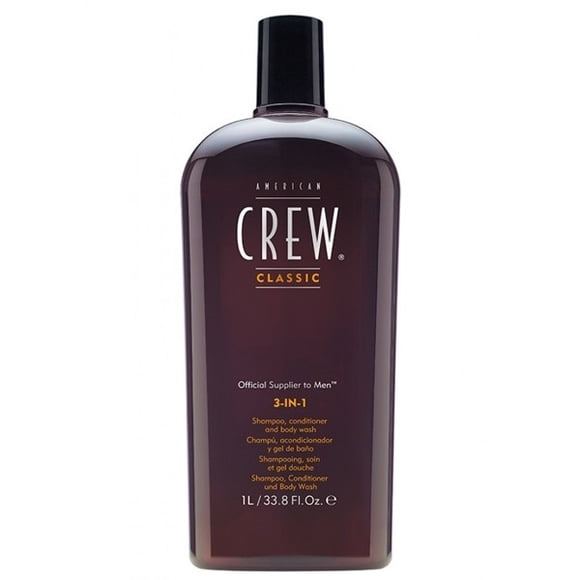 American Crew 3-In-1 Shampoo,Conditioner,Body Wash 1 Litre