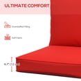 thumbnail image 4 of Coussins de Chaise de Patio d'Extérieur, Coussins de Siège Profond de Remplacement, Ensemble de Coussins de Patio, Rouge, 4 of 10