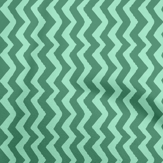 oneOone Velours Vert Tissu Chevron Matière de Robe Tissu Imprimé Tissu au Yard 58 Pouces de Large