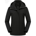 thumbnail image 1 of CEHVOM Women Solid Rain Jacket Outdoor Hooded Raincoat Windproof Top Clearance, 1 of 2