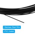 thumbnail image 4 of Unique Bargains 65.6 Feet Picture Hanging Wire, Coated Cable 304 Stainless Steel Rope Black 0.04' Dia., 4 of 6