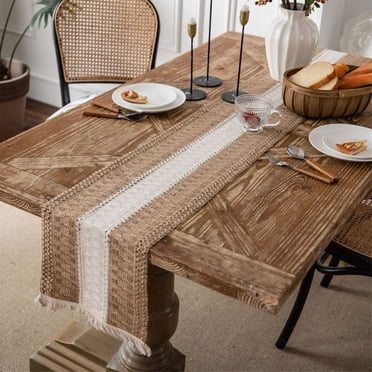 Wzzjkit Chemin de Table, Chemin de Table Bohème Nappe avec Franges pour Cuisine Maison et Repas Décoration de Mariage, Chemins de Table