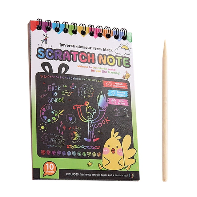LSLJS 1 Piece Kids Art Notes, Kids Art Paper, Scratch Paper Drawing Pad for Drawing, Playing and Writing