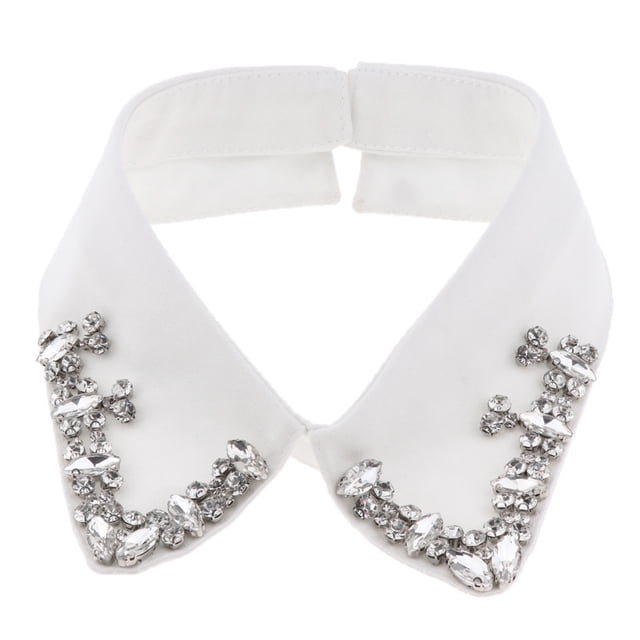 Blouse en Mousseline Col Faux Blouse à Demi-Col Blanc