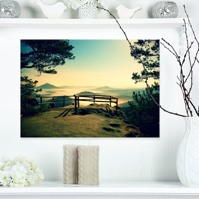 Pleine Lune Automne Minuit - Impression d'Art Photo Paysage sur Toile