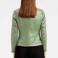 thumbnail image 4 of LOVZFMLL Jackets for Women Fashion Zipper Leather Tops With Pocket Short Coat Jacket, 4 of 8