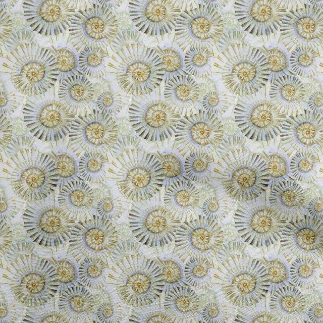oneOone Georgette Viscose Dark Mustard Fabric Ocean Craft Projects Decor Fabric Printed By The Yard 42 Inch Wide