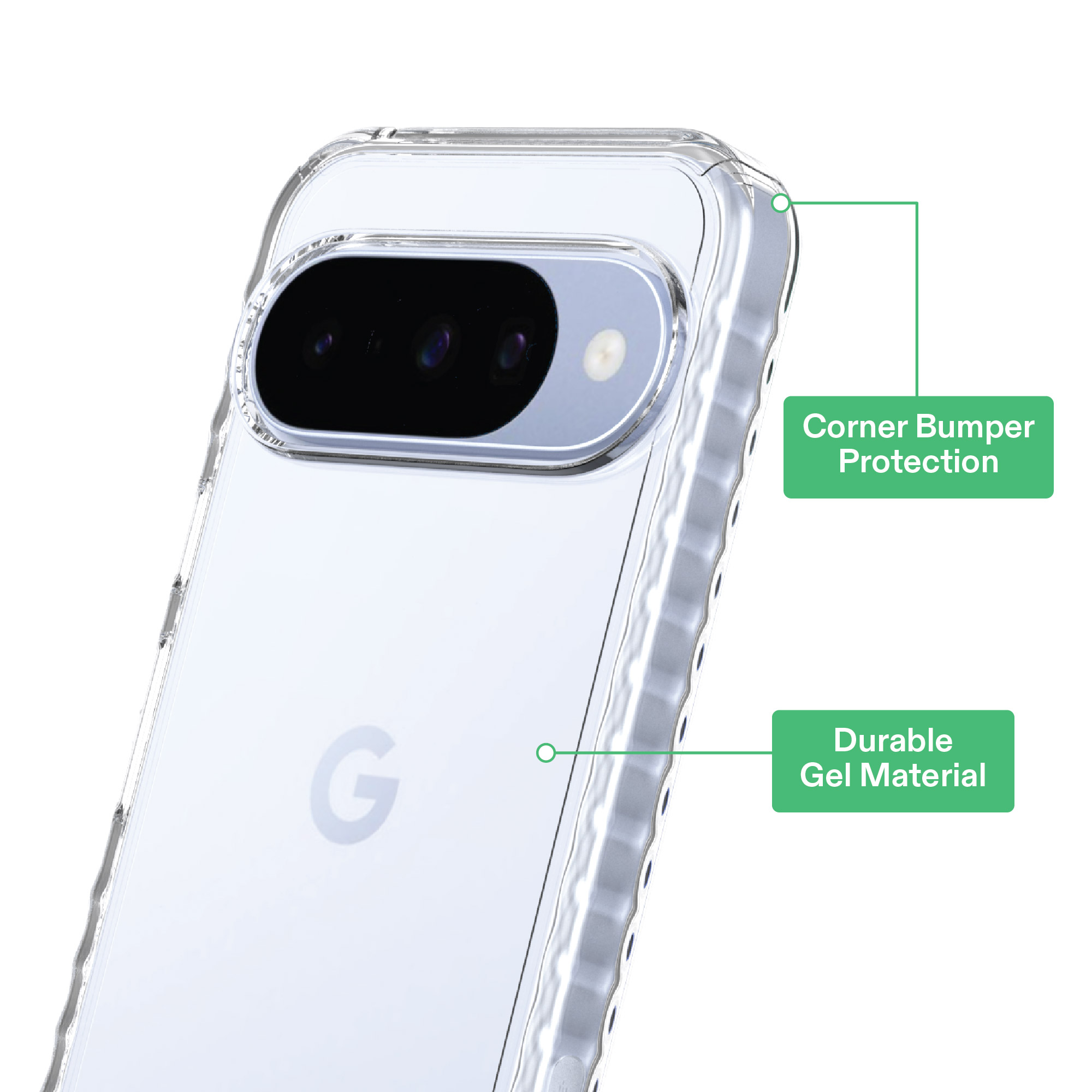 onn Coque transparente en gel stylisée pour Pixel 10