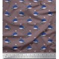thumbnail image 1 of Soimoi Georgette Viscose Fabric Whale Ocean Print Fabric by Yard 42 Inch Wide, 1 of 3