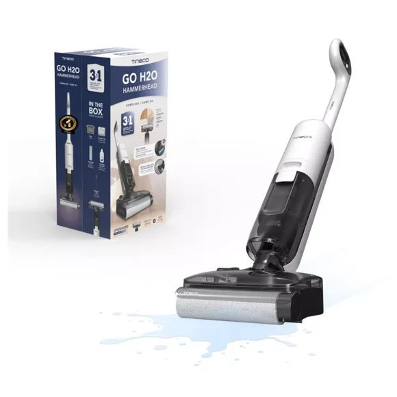 Tineco GO HammerHead Cordless Wet Dry Vacuum Mop, ZeroTangle™, Self-Cleaning, Lightweight 3-in-1 Hard Floor Washer – NEW OPEN BOX
