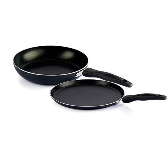 Vinod Batterie de Cuisine Antiadhésive 2 Pcs (Poêle à Frire 24 cm 28 cm Omni Tawa)