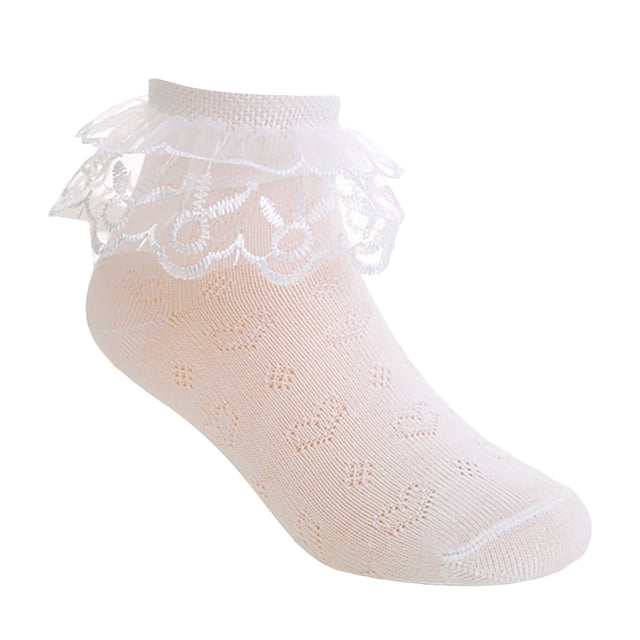 dmqupv Kids Fuzzy Socks Children's Socks Spring And Fall Lace Lace Girls Socks Dance Breathable Student Short Socks Children's Socks White,Size for 8-11 Years