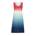 thumbnail image 4 of CHUANK Robes en Lin pour Femmes Été Grande Taille Manches Courtes Col en V Longueur Genou Robe Ample Décontractée Confortable Robe de Plage Soldes de Liquidation 2024, 4 of 6