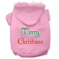 thumbnail image 1 of Merry Christmas Screen Print Pet Hoodies Light Pink Size Sm (10), 1 of 2