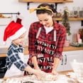 thumbnail image 4 of Oleegame 1PC Pretty Apron Christmas Kitchen Cooking Aprons Plaid Aprons Adjustable Buffalo Plaid Baking Apron, 4 of 7