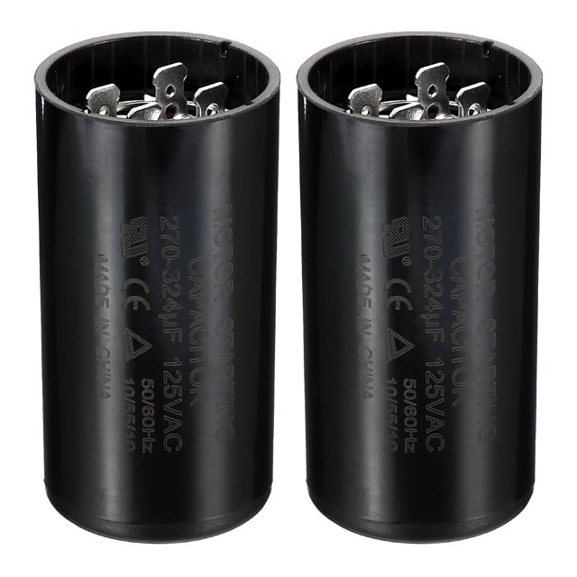 Unique Bargains 270-324uF/Mfd 125VAC 50/60Hz Motor Start Capacitor CD60 Run Capacitor 2 Pack