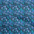 thumbnail image 1 of oneOone Viscose Chiffon Medium Blue Fabric Abstracts Craft Projects Decor Fabric Printed By The Yard 42 Inch Wide, 1 of 5