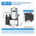 thumbnail image 2 of Small DC 12v/24v -81Kpa Electric Diaphragm Vacuum Pump Mini Vacuum Pump Suction Vacuum Pump VN-T1 ,Durable Construction, 2 of 7