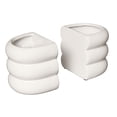 thumbnail image 4 of Beautiful 4" x 5" Bubble White Ceramic Bookends by Drew Barrymore (2 Count), 4 of 7