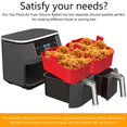 thumbnail image 4 of 2Pcs Air Fryer Silicone Pot with Handle Reusable Air Fryer Liner Heat Resistant Air Fryer Silicone Basket Rectangle Baking Pan Air Fryer Accessories Liners for Double Basket Air Fryer Ove, 4 of 11