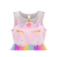 thumbnail image 4 of Flower Girls Dress Unicorn Rainbow Pageant Princess Party 5 Years, 4 of 7