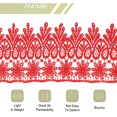 thumbnail image 4 of Uxcell 3.14 inch Wide 10 Yard Lace Ribbon Floral Pattern Red Embroidered Lace Trim for Sewing Making, Gift Wrapping, 4 of 5
