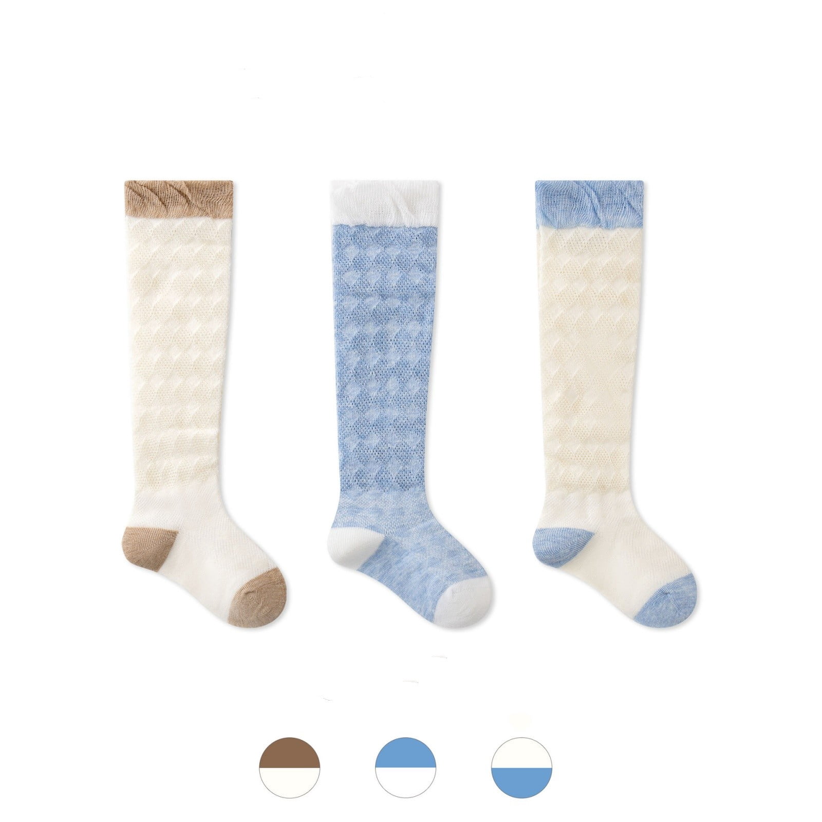 TZEWGL Three Pairs Multi Pack Set Infant Knee Length Socks Floor Socks Summer Socks Cartoon Print Thin Breathable Autumn Cartoon Fashion Socks size 12M