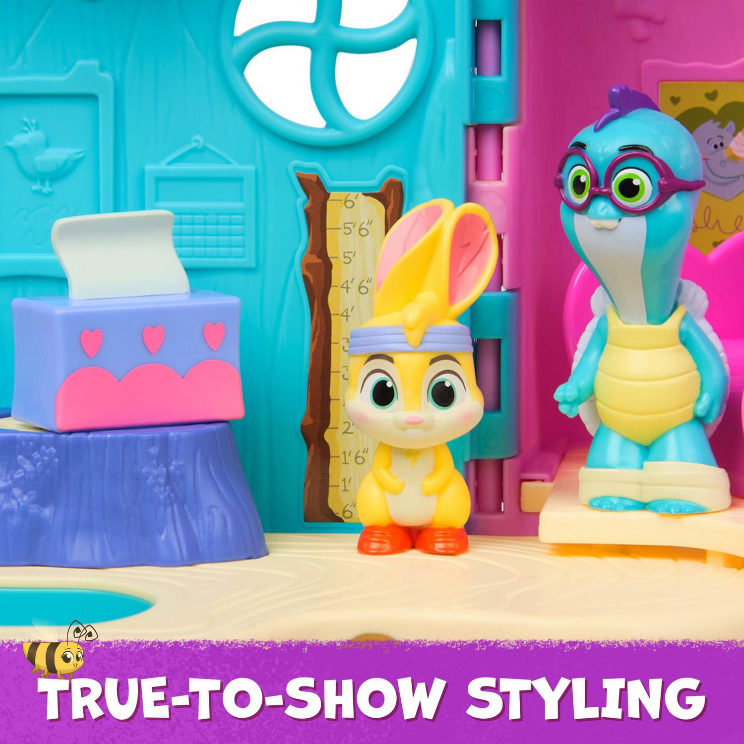 Vida la Véto, Coffret Rhume et câlinous avec figurines articulées Zigzag et Durdur et boîte de mouchoirs, jouets pour filles et garçons à partir de 3 ans