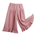 thumbnail image 1 of Liyamei Girls' Solid Color Lace Wide Leg Pants,12-18 Months, 1 of 5