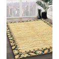 thumbnail image 2 of Ahgly Company Tapis d'Intérieur Carrés Abstraits Brun Cannelle, Tapis de Zone Abstraits, 4 Pieds Carré, 2 of 6
